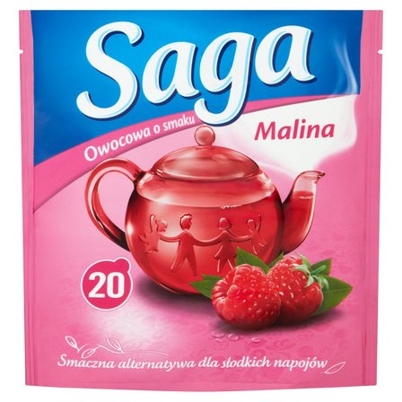 Saga Herbatka owocowa o smaku malina 34 g (20 torebek) (1)