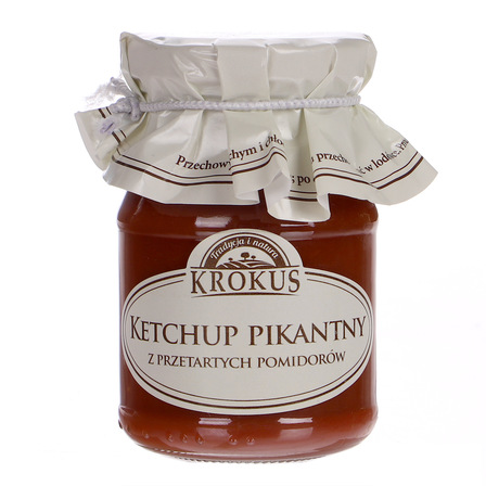 Krokus tradycja i natura ketchup pikantny z przetartych pomidorów 180g (1)