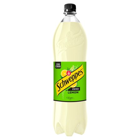 Schweppes Lemon Zero Napój gazowany 1,35 l (1)