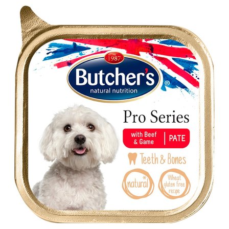 Butcher's Pro Series Karma dla dorosłych psów pasztet z wołowiną i dziczyzną 150 g (1)