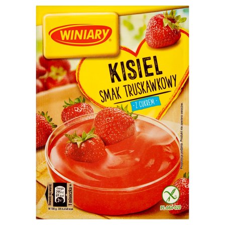 Winiary Kisiel z cukrem smak truskawkowy 77 g (1)