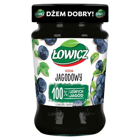 Łowicz Dżem jagodowy o obniżonej zawartości cukrów 280 g (1)