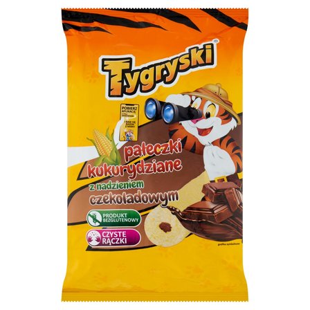 Tygryski Pałeczki kukurydziane z nadzieniem czekoladowym 60 g (1)