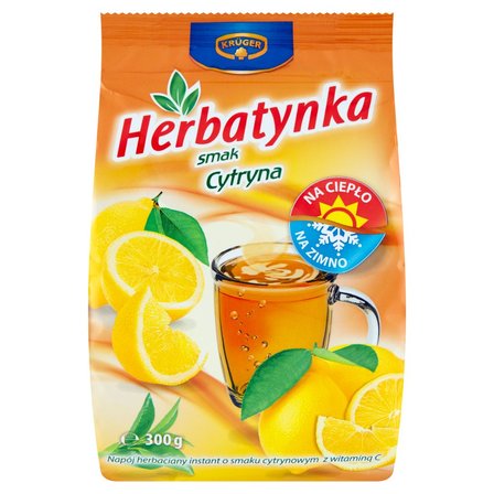 Krüger Herbatynka Napój herbaciany smak cytryna 300 g (1)