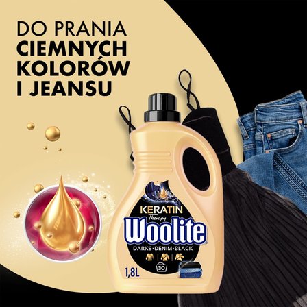 Woolite Keratin Therapy Płyn do prania czerń ciemne kolory jeans 1,8 l (30 prań) (3)