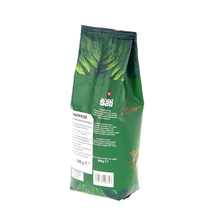 LES CAFES SATI SAUVAGE WILD COFFEE KAWA PALONA ZIARNISTA ARABICA 500G (8)