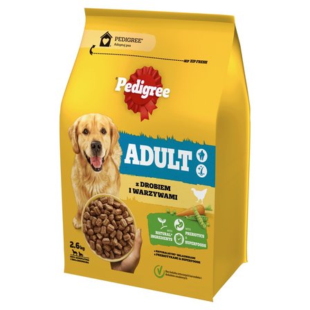 Pedigree Adult Sucha karma dla psów z drobiem i warzywami 2,6 kg (1)