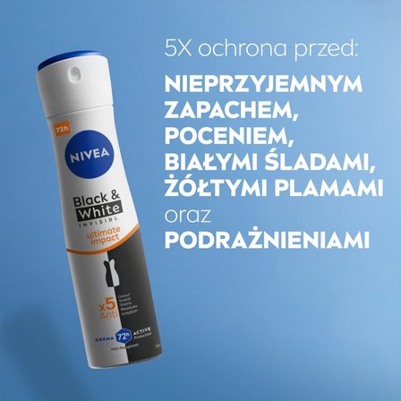 Nivea Black&White Invisible Ultimate Impact Antyperspirant Spray 150ml (2)