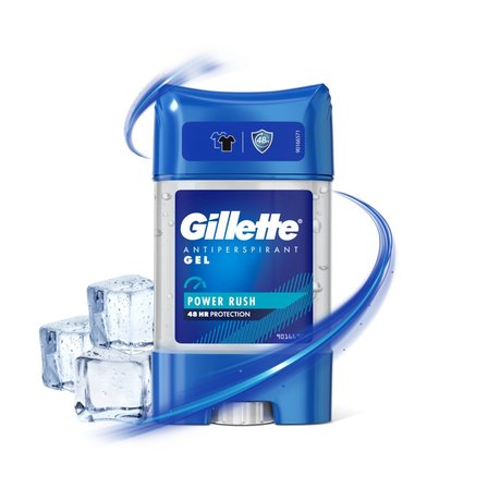 Gillette Power Rush Przezroczysty żel dla mężczyzn, antyperspirant i dezodorant (1)