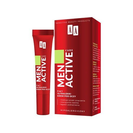 AA Men Active Care 3w1 Ultralekki krem pod oczy 15 ml (3)