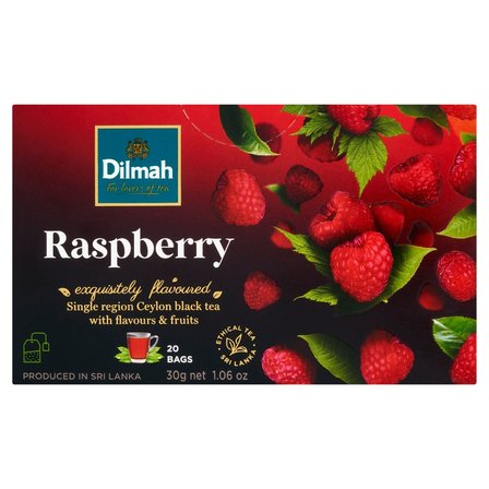 Dilmah Raspberry Cejlońska czarna herbata 30 g (20 x 1,5 g) (1)