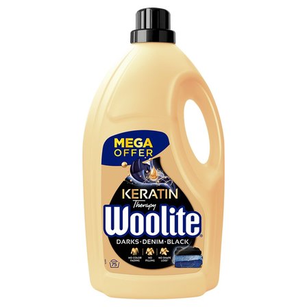 Woolite Keratin Therapy Płyn do prania czerń ciemne kolory jeans 4,5 l (75 prań) (1)