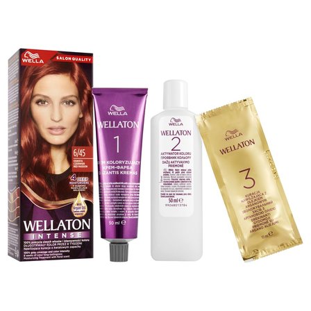 Wella Wellaton Intense Krem koloryzujący ognista czerwień 6/45 (2)