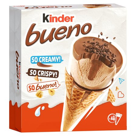 Kinder Bueno Lody o smaku orzechów laskowych z nadzieniem orzechowym w wafelku 360 ml (4 sztuki) (1)