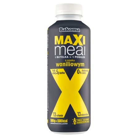 Bakoma Maxi Meal Napój mleczny o smaku waniliowym 500 g (1)