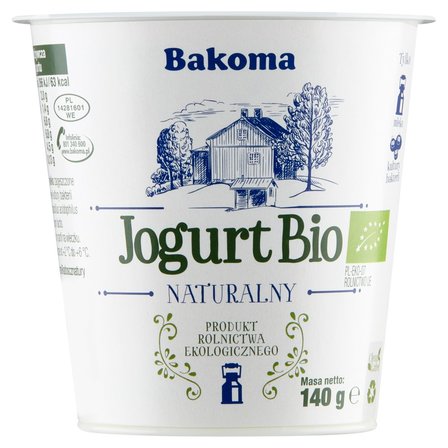 Bakoma Jogurt Bio naturalny 140 g (1)