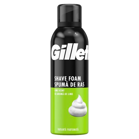 Gillette Classic Pianka do golenia Lime dla mężczyzn, zapach limonki, 200 ml (1)