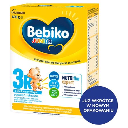 Bebiko Junior 3R Odżywcza formuła na bazie mleka dla dzieci powyżej 1. roku życia 600 g (2)