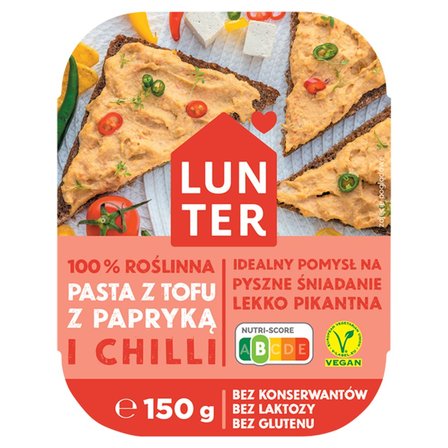 Lunter 100 % roślinna pasta z tofu z papryką i chilli 150 g (1)