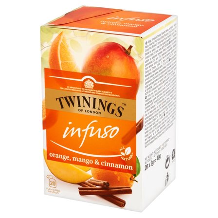 Twinings Infuso Herbatka ziołowo-owocowa o smaku mango pomarańczy i cynamonu 40 g (20 saszetek) (2)