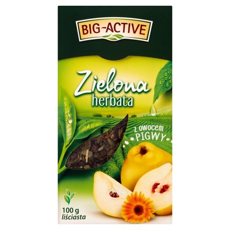 Big-Active Zielona herbata liściasta z owocem pigwy 100 g (1)