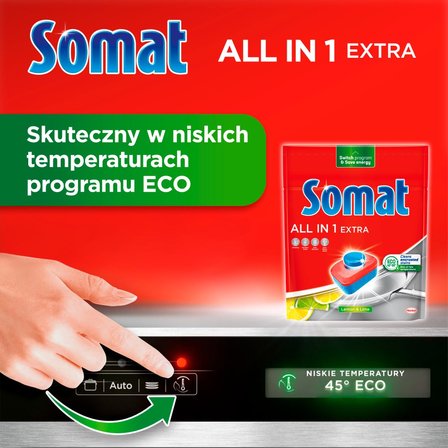 Somat All in 1 Extra Lemon & Lime Tabletki do mycia naczyń w zmywarkach 730,4 g (44 sztuki) (4)