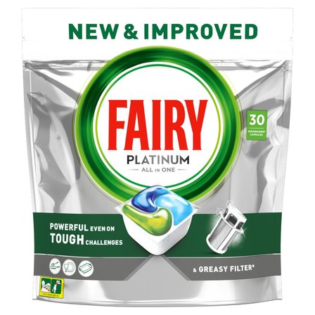 Fairy Platinum Regular Kapsułki do zmywarki All In One, 30 tabletek (1)