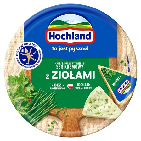 Hochland Ser kremowy w trójkącikach z ziołami 180 g (1)