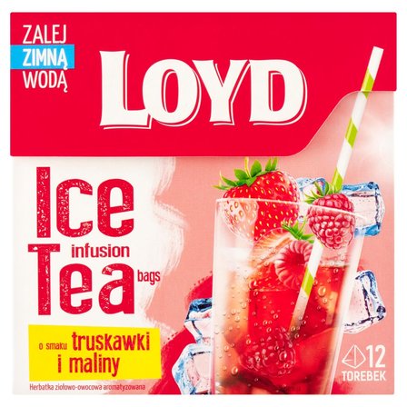 Loyd Herbatka ziołowo-owocowa aromatyzowana o smaku truskawki i maliny 30 g (12 x 2,5 g) (1)