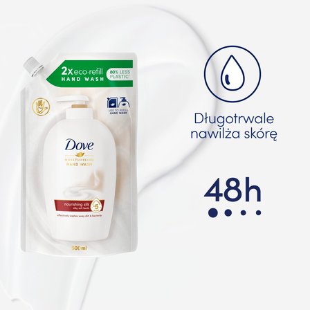 Dove Nourishing Silk Pielęgnujące mydło w płynie zapas 500 ml (2)