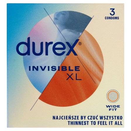 Durex Invisible XL Prezerwatywy 3 sztuki (1)