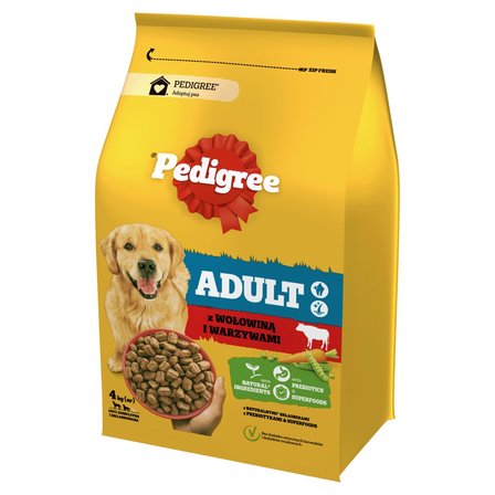 Pedigree Adult Sucha karma dla dorosłych psów z wołowiną i warzywami 4 kg (1)