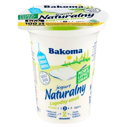 Bakoma Jogurt naturalny łagodny smak 290 g (2)