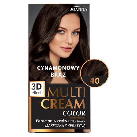 Joanna Multi Cream Color Farba do włosów cynamonowy brąz 40 (3)