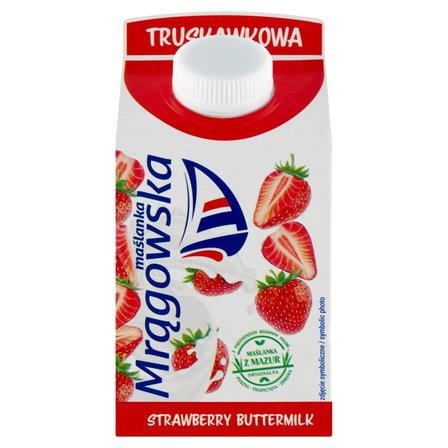 Mlekpol Maślanka Mrągowska truskawkowa 500 ml (1)