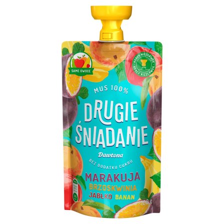 Drugie śniadanie Mus 100% marakuja brzoskwinia jabłko banan 100 g (1)