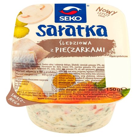 Seko Sałatka śledziowa z pieczarkami 150 g (2)