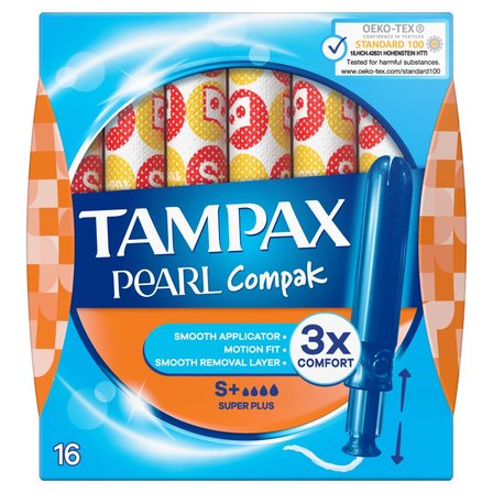 Tampax Compak Pearl Super Plus Tampony z aplikatorem, x16 (1)
