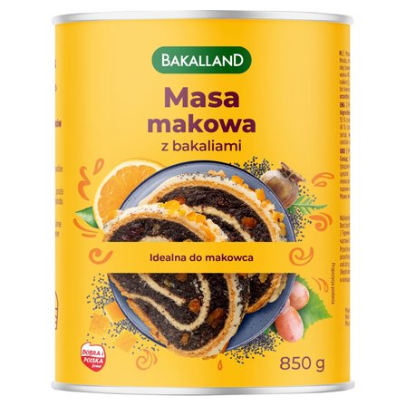 Bakalland Masa makowa z bakaliami 850 g (1)