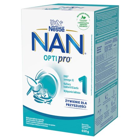 NAN OPTIPRO 1 Mleko początkowe dla niemowląt od urodzenia 650 g (2 x 325 g) (1)