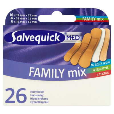 Salvequick Med Family mix Plastry 26 sztuk (1)
