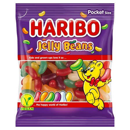 Haribo Jelly Beans Draże cukrowe z żelowym nadzieniem 85 g (1)