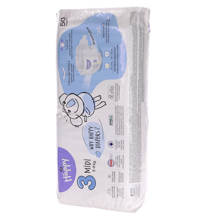 Bella Baby Happy Pieluszki jednorazowe 3 midi 5-9 kg 50 sztuk (2)