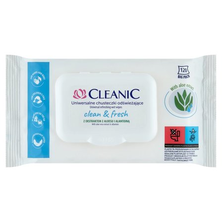 Cleanic Clean & Fresh Uniwersalne chusteczki odświeżające 120 sztuk (1)