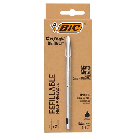 BiC Cristal Re'New Długopis i 2 wkłady (1)