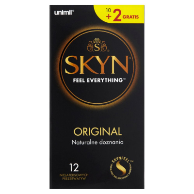 Unimil Skyn Original Nielateksowe prezerwatywy 12 sztuk (1)