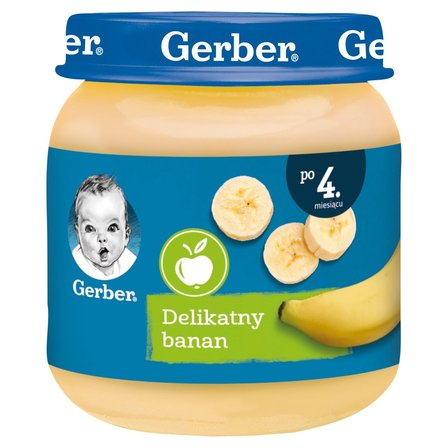 Gerber Delikatny banan dla niemowląt po 4. miesiącu 125 g (1)