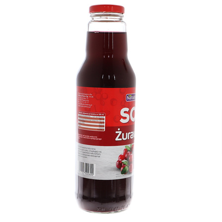 NATURAVENA SOK Z ŻURAWINY 100% 750ML (10)