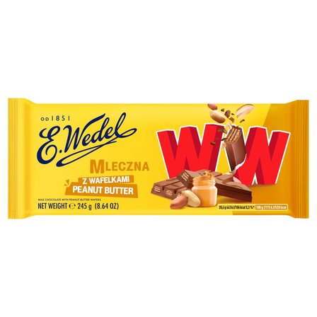 E. Wedel WW Czekolada mleczna z wafelkami Peanut Butter 245 g (1)