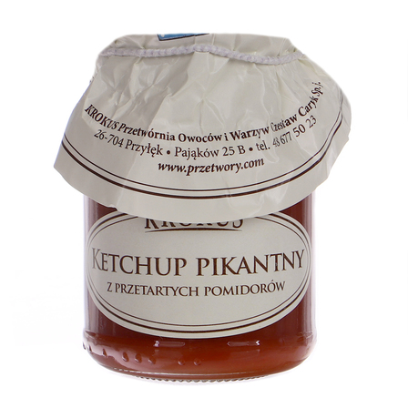 Krokus tradycja i natura ketchup pikantny z przetartych pomidorów 180g (2)